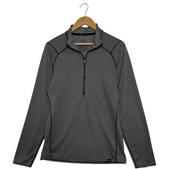 Patagonia Half Zip Mens Medium Gray Capilene Thermal Weight Base Layer Pullover - Picture 1 of 15